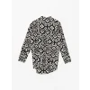 LCWAIKIKI Classic SİYAH Desenli Kadın Gömlek Tunik