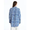 LCWAIKIKI Classic MAVİ Desenli Kadın Gömlek Tunik