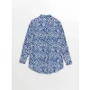 LCWAIKIKI Classic MAVİ Desenli Kadın Gömlek Tunik
