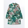 LCWAIKIKI Classic YEŞİL Desenli Kadın Gömlek Tunik