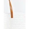 LCW ACCESSORIES BEYAZ Kadın Hasır Omuz Çantası