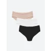 LCW DREAM PEMBE Düz Hipster Külot 3lü Paket