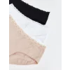 LCW DREAM PEMBE Düz Hipster Külot 3lü Paket