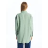 LCW Modest YEŞİL Çizgili Oversize Kadın Gömlek Tunik