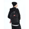LCW ACCESSORIES SİYAH Yazı Baskılı Erkek Sırt Çantası
