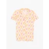 LCW DREAM MERCAN Gömlek Yaka Desenli Kısa Kollu Kadın Pijama Takımı