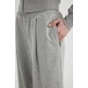 Defacto C3206 Gri Coool Wide Leg Geniş Bol Paça Eşofman Altı Beli Lastikli Cepli Basic Düz