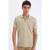 Defacto C1293 Haki New Regular Fit Kısa Kollu Basic Düz Polo Tişört