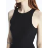 XSIDE SİYAH Bisiklet Yaka Kadın Bodycon Elbise