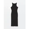XSIDE SİYAH Bisiklet Yaka Kadın Bodycon Elbise