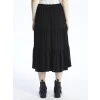 XSIDE SİYAH Kadın Beli Lastikli Düz Etek