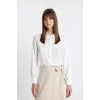 Defacto D1345 Ekru Regular Fit Uzun Kollu Gömlek Tunik
