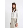 Defacto D1345 Ekru Regular Fit Uzun Kollu Gömlek Tunik
