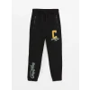 LCW Kids SİYAH Beli Lastikli Rahat Kalıp Erkek Çocuk Jogger Eşofman Altı