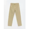 LCW Kids HAKİ Beli Lastikli Keten Karışımlı Erkek Çocuk Pantolon