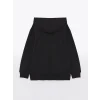 LCW Kids SİYAH Rahat Kalıp Kapüşonlu Erkek Çocuk Sweatshirt