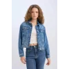 Defacto D8665 Mavi Regular Fit Jean Ceket
