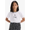 Defacto E1258 Beyaz Kız Çocuk 2li Takım Kısa Kollu Tişört Desenli Esnek Belli Şort Etek