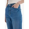Defacto D7980 Mavi Mary Vintage Straight Fit Yüksek Bel Düz Paça Jean Pantolon