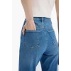 Defacto D7980 Mavi Mary Vintage Straight Fit Yüksek Bel Düz Paça Jean Pantolon