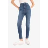 Defacto D8177 Mavi Anna Skinny Fit Yüksek Bel Düz Paça Uzun Jean Taş Yıkama Pantolon