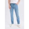 Defacto D8583 Mavi Pedro Slim Fit Dar Kalıp Normal Bel Dar Paça Jean Pantolon