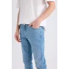 Defacto D8583 Mavi Pedro Slim Fit Dar Kalıp Normal Bel Dar Paça Jean Pantolon