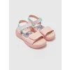 LCW STEPS PEMBE Çapraz Bantlı Kız Çocuk Sandalet