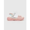LCW STEPS PEMBE Çapraz Bantlı Kız Çocuk Sandalet