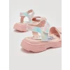 LCW STEPS PEMBE Çapraz Bantlı Kız Çocuk Sandalet
