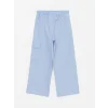 LCW Kids MAVİ Kayık Yaka Kız Çocuk Bluz ve Pantolon