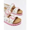 LCW STEPS EKRU Baskılı Kız Çocuk Sandalet