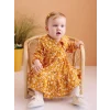 LCW baby SARI Gömlek Yaka Çiçekli Kız Bebek Elbise