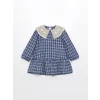 LCW Kids LACİVERT Bebe Yaka Uzun Kollu Kız Bebek Elbise