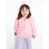 LCW Kids PEMBE Kapüşonlu Uzun Kollu Kız Bebek Fermuarlı Sweatshirt