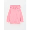 LCW Kids PEMBE Kapüşonlu Uzun Kollu Kız Bebek Fermuarlı Sweatshirt