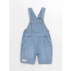 LCW Kids İNDİGO Kare Yaka Askılı Erkek Bebek Jean Salopet