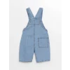 LCW Kids İNDİGO Kare Yaka Askılı Erkek Bebek Jean Salopet