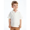 LCW Kids EKRU Polo Yaka Kısa Kollu Erkek Bebek Tişört ve Pantolon 2li Takım