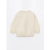 LCW baby BEJ Bisiklet Yaka Uzun Kollu Baskılı Erkek Bebek Sweatshirt ve Eşofman Altı 2li Takım