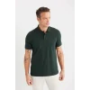 Defacto C1293 Yeşil Regular Fit Basic Düz Kısa Kollu Pike Polo Tişört