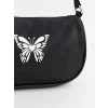 LCW ACCESSORIES SİYAH Kelebek Baskılı Kız Çocuk Baget Çanta
