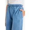 Defacto D7101 Mavi Kız Çocuk Wide Leg Geniş Paça Jean Pantolon
