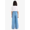 Defacto D7101 Mavi Kız Çocuk Wide Leg Geniş Paça Jean Pantolon