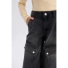 Defacto D9693 DENIM Kız Çocuk Wide Leg Kargo Geniş Paça Pamuklu Pantolon