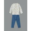 LCW baby Ekru Hakim Yaka Erkek Bebek Gömlek ve Pantolon 2li