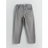 LCW Kids Gri Beli Ayarlanabilir Lastikli Erkek Çocuk Jean Pantolon