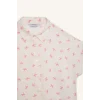 Defacto Z1661 Pembe Coool Desenli Viskon Kısa Kollu Gömlek