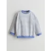 LCW baby Mor Çizgili Kız Bebek Sweatshirt ve Tayt 2li