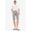 Defacto A4802 Gri Slim Fit Dar Kesim Jean Bermuda Şort